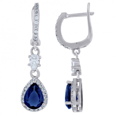 925 Sterling Silver & Cz Earring
