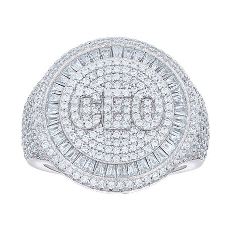 925 Sterling Silver Cz Ring S10-S12