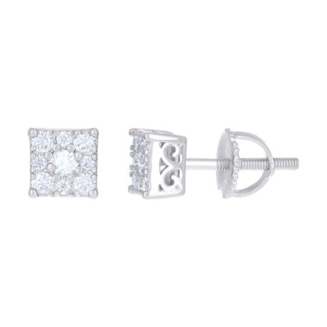 925 Silver Earrings With Moissanite Ctw 0.33