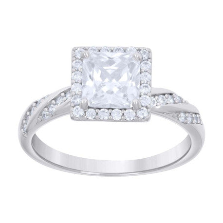 925 Sterling Silver Ring S5-S10 Moissanite Ctw 1.9