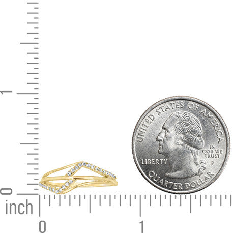 14Kt Gold Cz Ring S7