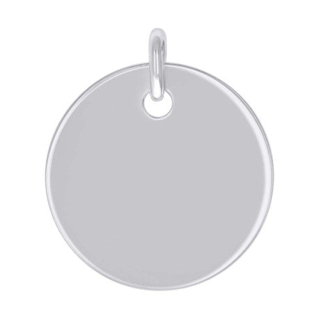 925 Sterling Silver 6.5mm Pendant Silver Plated