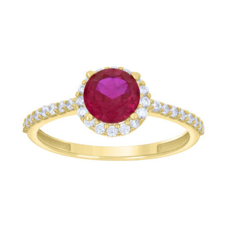 14K Gold Cz Ring