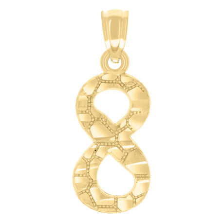 14Kt Gold Pendant Number "8"