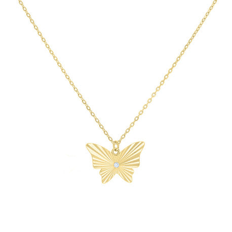 925 Sterling Silver Cz Necklace 18" (16"+2")