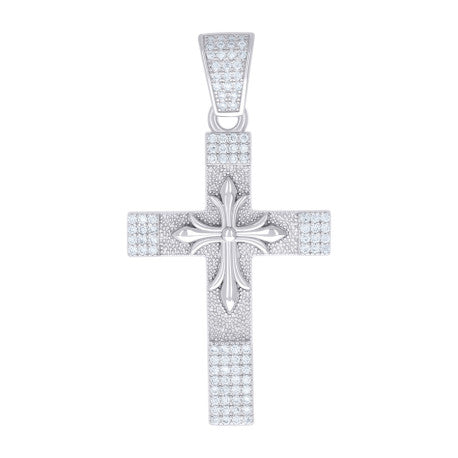 925 Silver Pendant With Moissanite Ctw 0.88