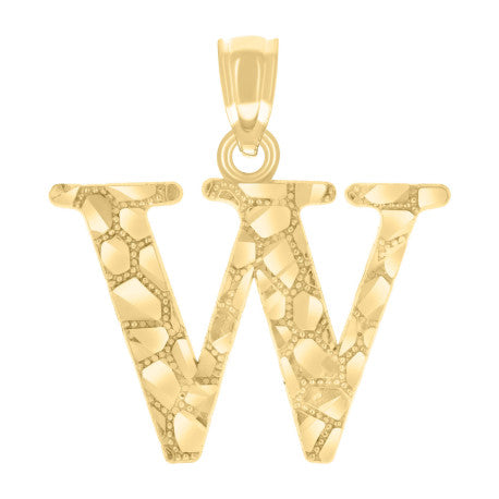 14Kt Gold Pendant Initial "W"