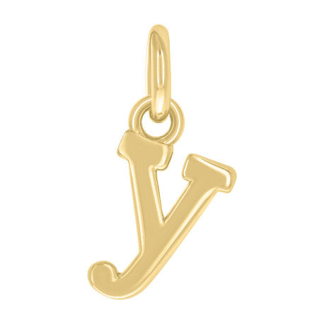 925 Sterling Silver Initial Pendant "Y"