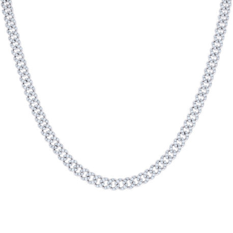 925 Silver Chain With Moissanite 6mm-7"-24"