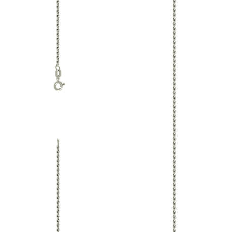 925 Sterling Silver Solid Rope Chain Silver 025 0.5mm