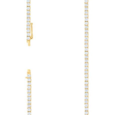925 Sterling Silver Moissanite Tennis Chain 3mm
