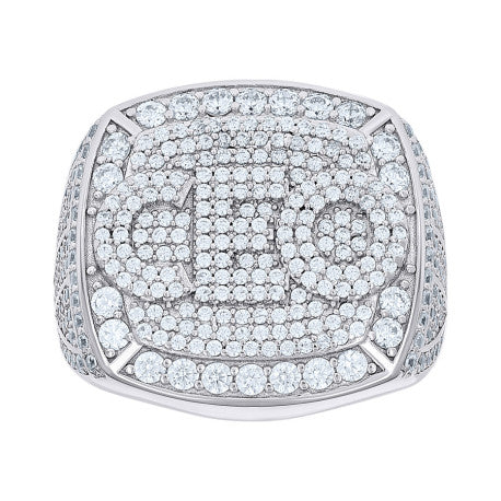 925 Sterling Silver Cz Ring S10-S12