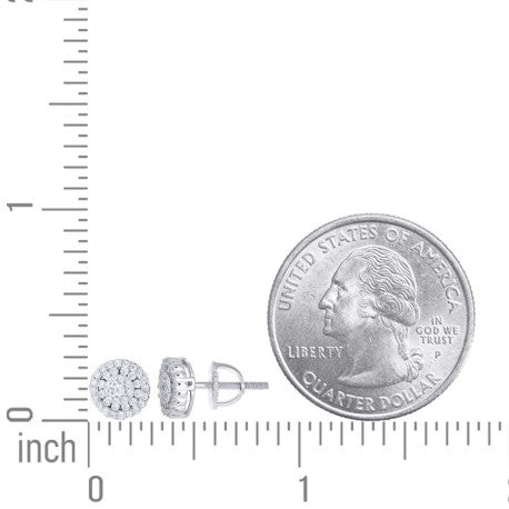 925 Sterling Silver Moissanite Earring 8mm