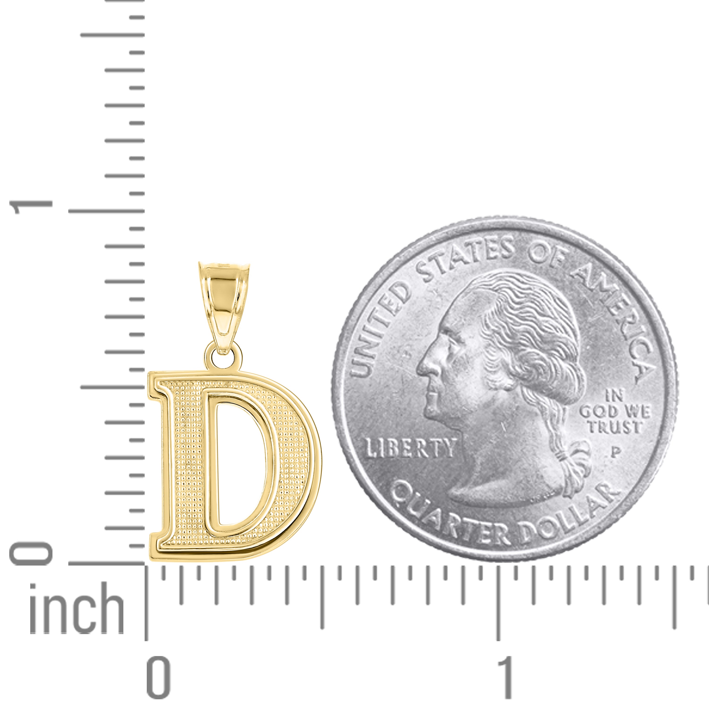 10Kt Gold Initial Letter Pendant