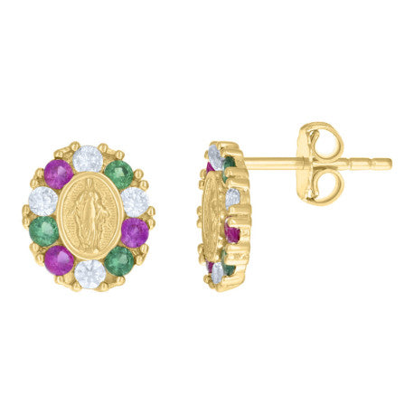 14Kt Gold Cz Earring