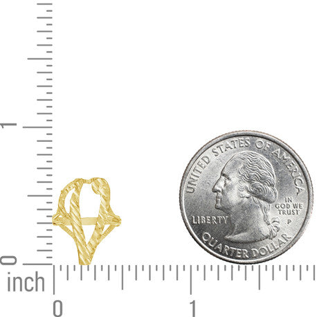 10Kt Gold Initial Letter "V" Ring
