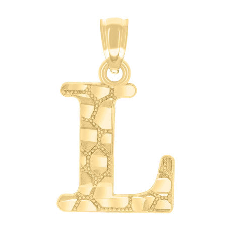 14Kt Gold Pendant Initial "L"