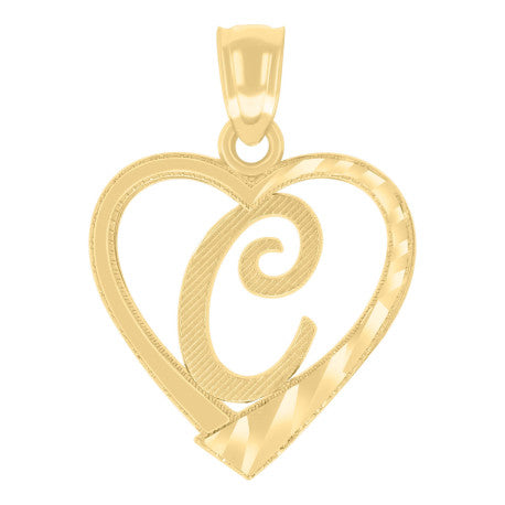 14Kt Gold Pendant Initial "C"