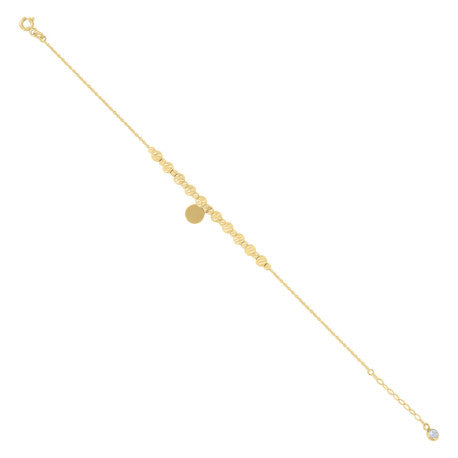10Kt Gold Turkish Anklet 8"