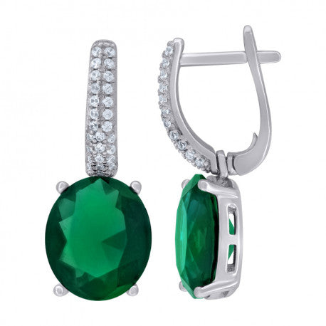 925 Sterling Silver & Cz Earring