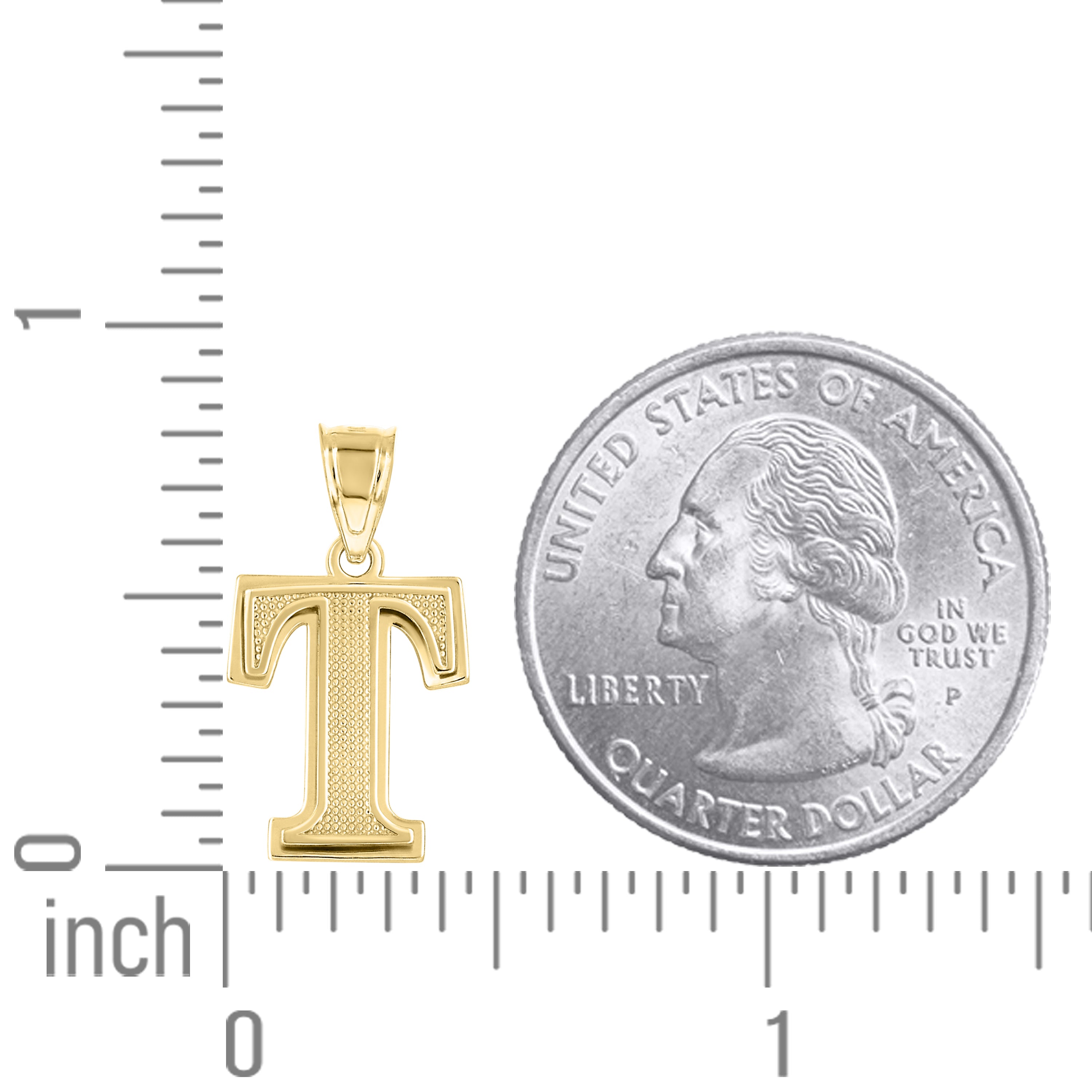 10Kt Gold Initial Letter Pendant