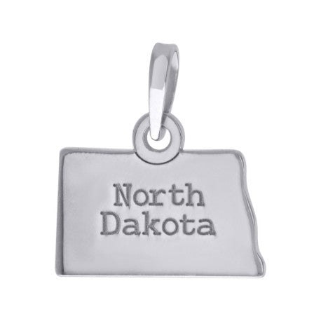 925 Sterling Silver North Dakota Pendant