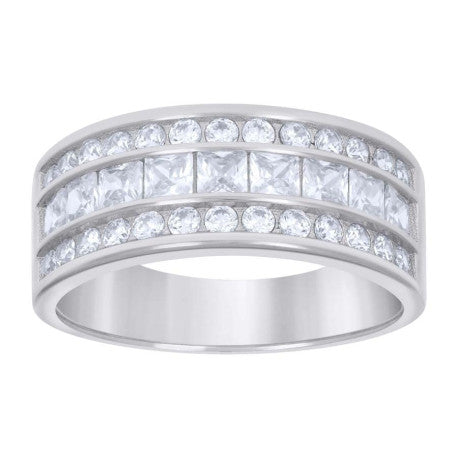 925 Sterling Silver Cz Ring S7-S12