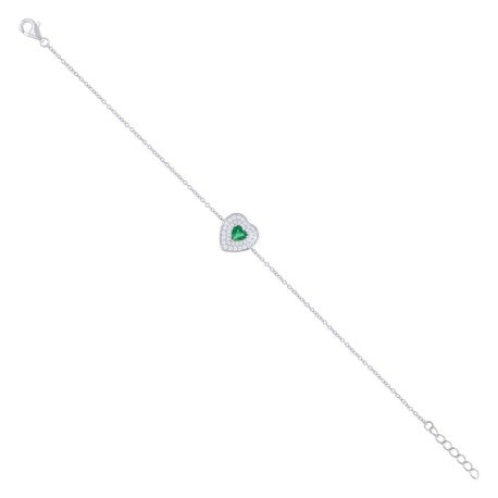 925 Sterling Silver Cz Bracelet 7.75"