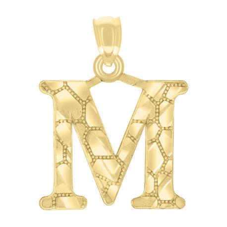14Kt Gold Pendant Initial "M"