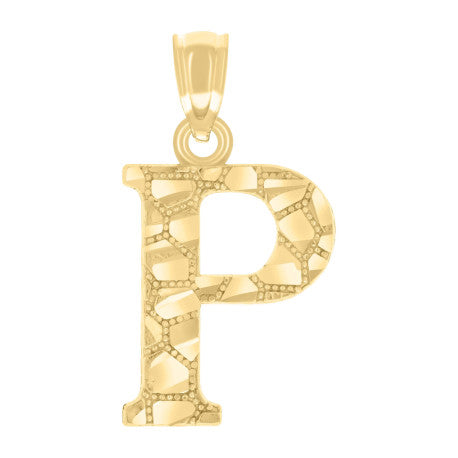 14Kt Gold Pendant Initial "P"