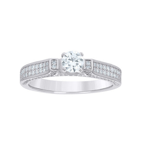 925 Sterling Silver Moissanite Ring
