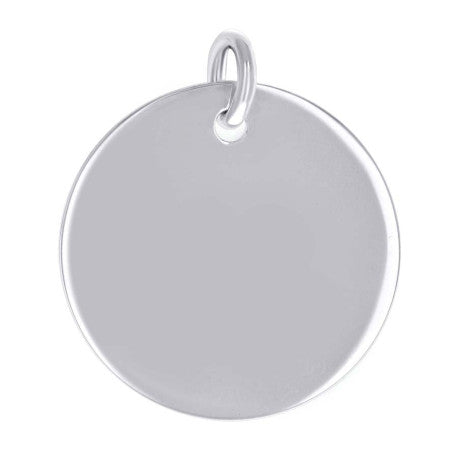 925 Sterling Silver 6.5mm Pendant Silver Plated