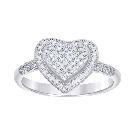 925 Sterling Silver Ring Moissanite 0.49Ctw