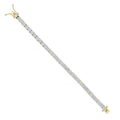 925 Sterling Silver 5mm-7" Tennis Bracelet 4Prong