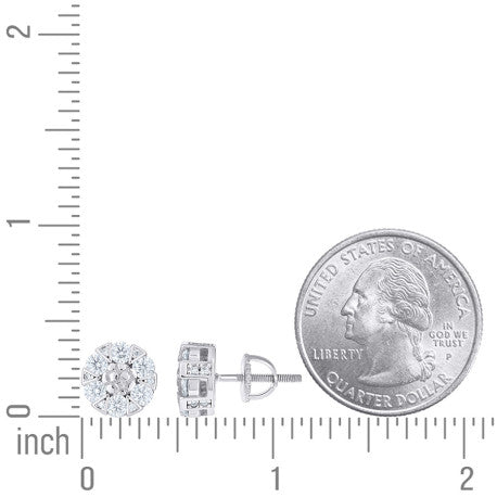 925 Sterling Silver Moissanite Stud Earrings