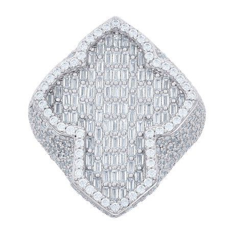 925 Sterling Silver Cz Ring S10-S12