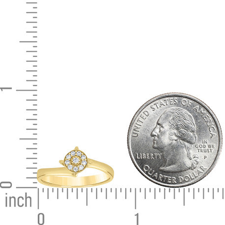 14Kt Gold Cz Ring S7