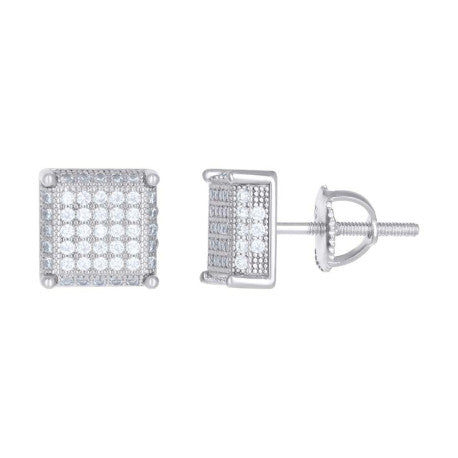 925 Silver Earrings With Moissanite Ctw 0.80