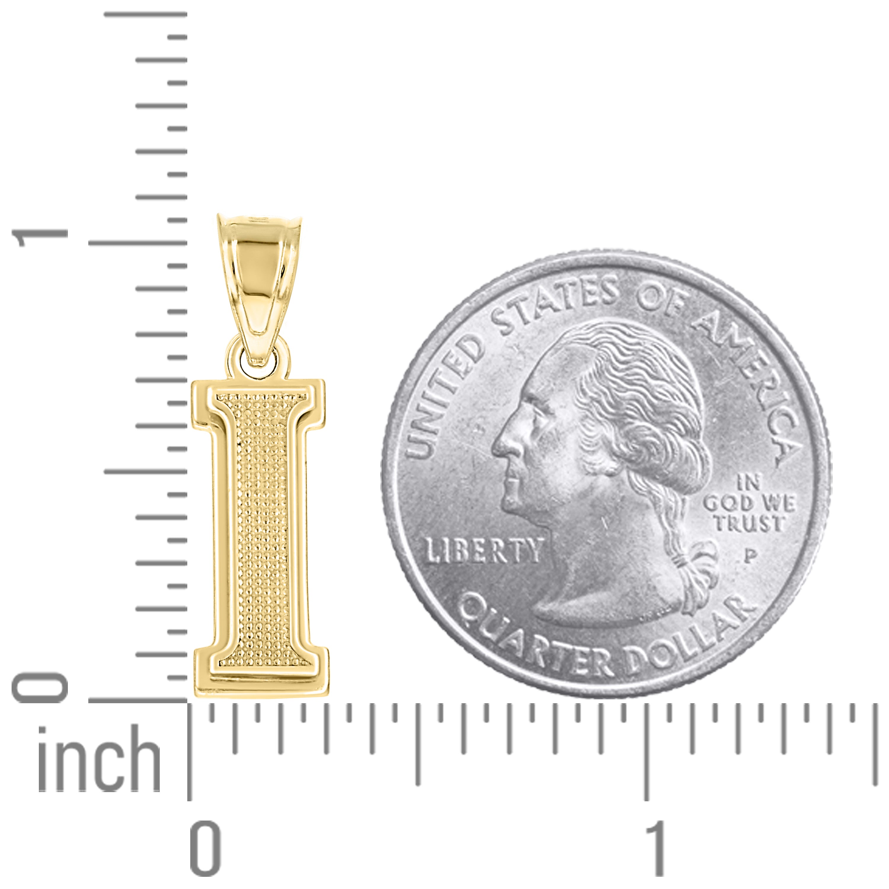 10Kt Gold Initial Letter Pendant